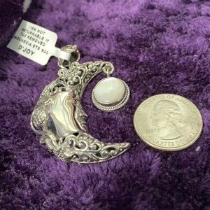 Moon pendant and mother of pearl